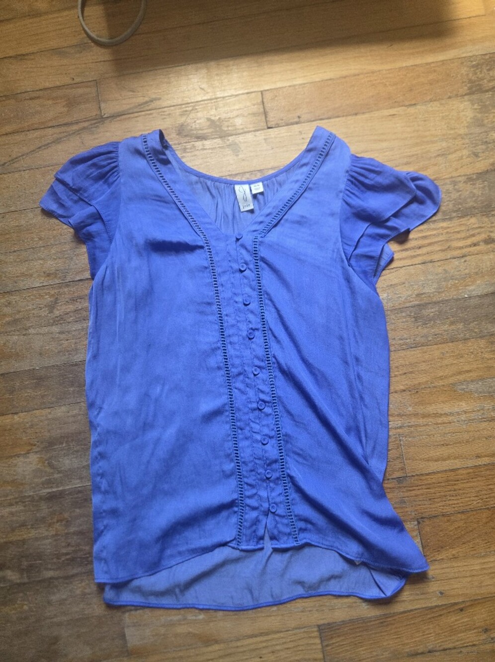 Joie Women’s Pink Solid V-Neck Short Sleeve Pleated Blouse Top Size M - Picture 1 of 2